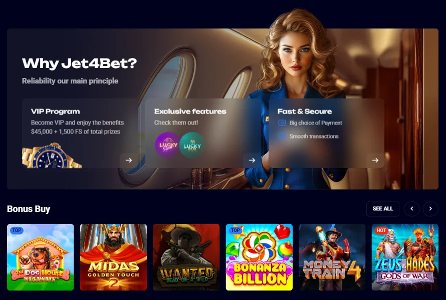 Features of Jet4bet